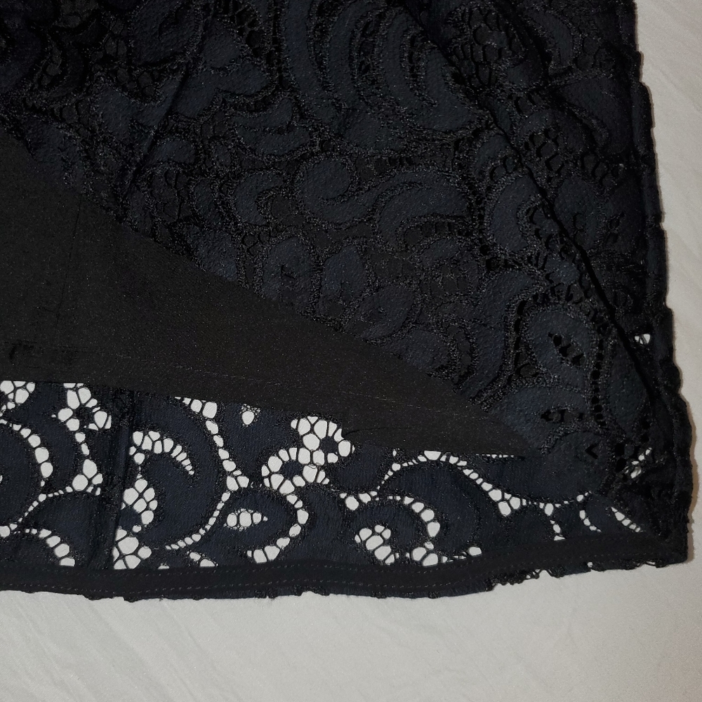 LOFT Black Lace V-Neck Dress - Picture 6 of 8
